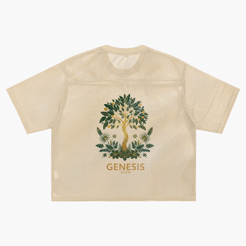 THE GENESIS COLLECTION: GARDEN Unisex See-through Boxy Net T-Shirt