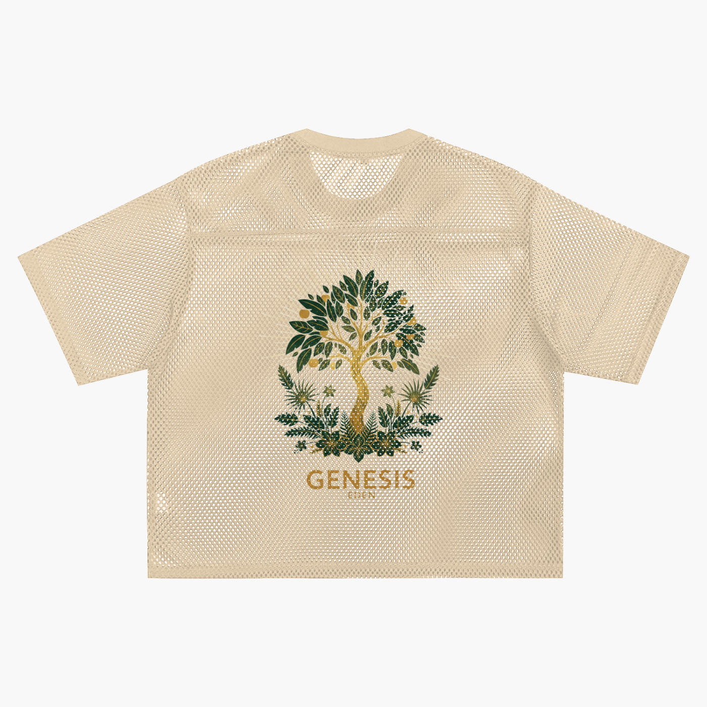 THE GENESIS COLLECTION: GARDEN Unisex See-through Boxy Net T-Shirt