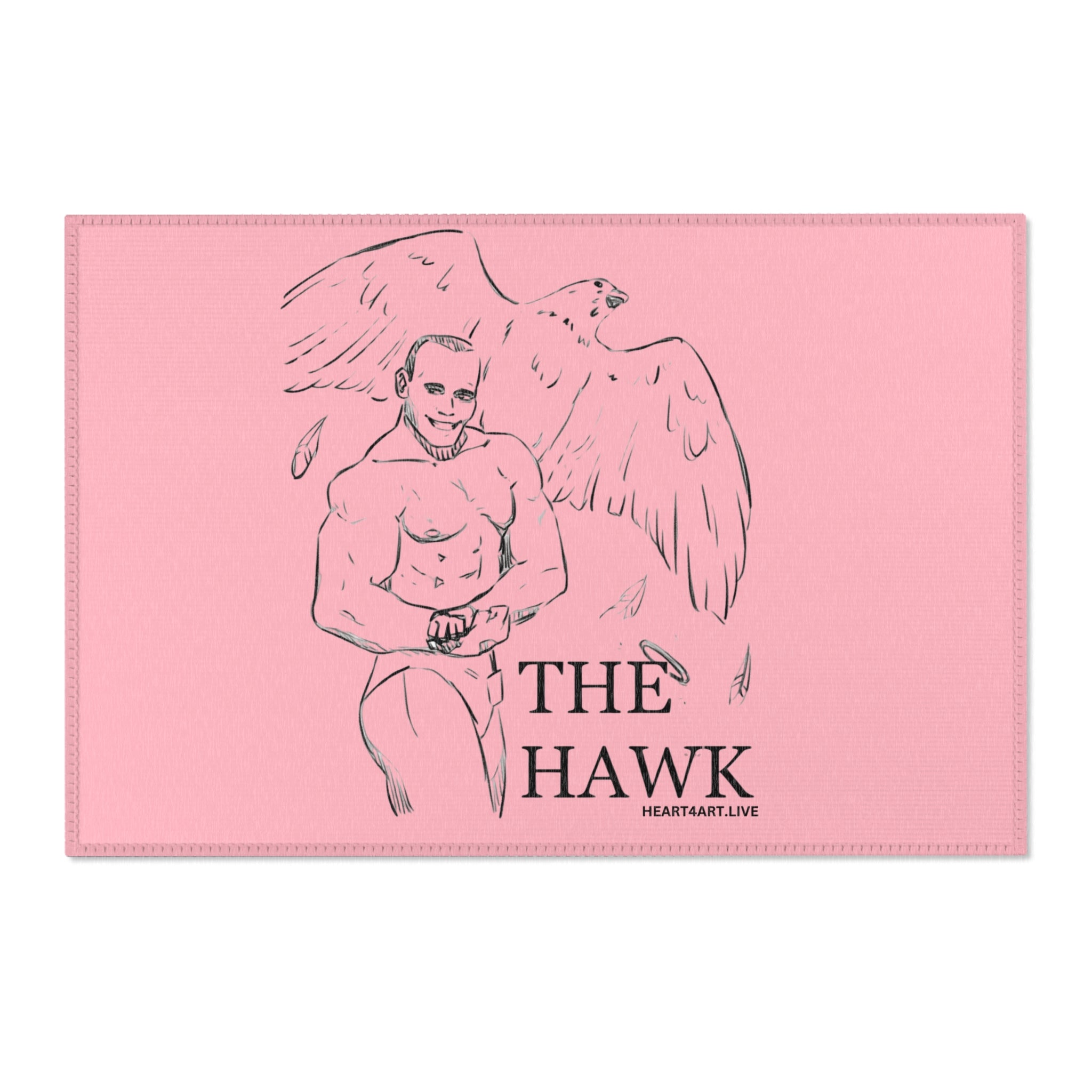 THE HAWK Area Rugs (Light Pink)