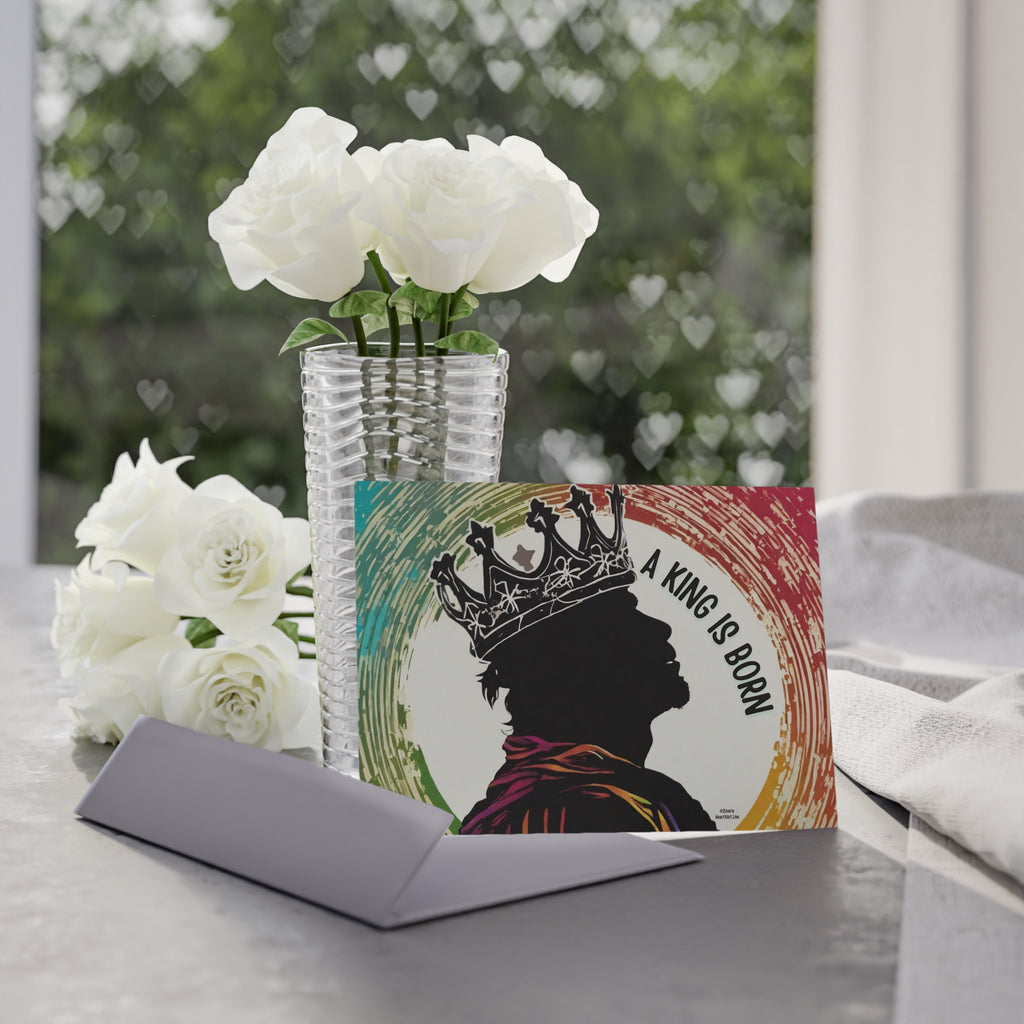 A KING IS BORN Holiday Card (Two-sided print)