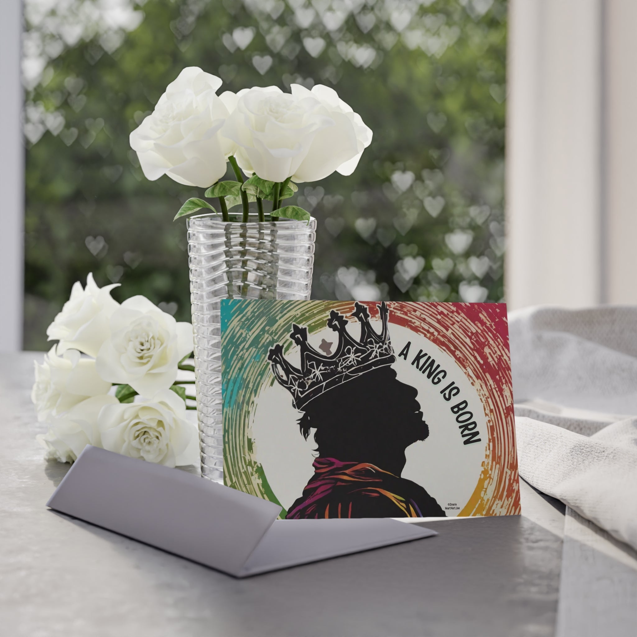 A KING IS BORN Holiday Card (Two-sided print)