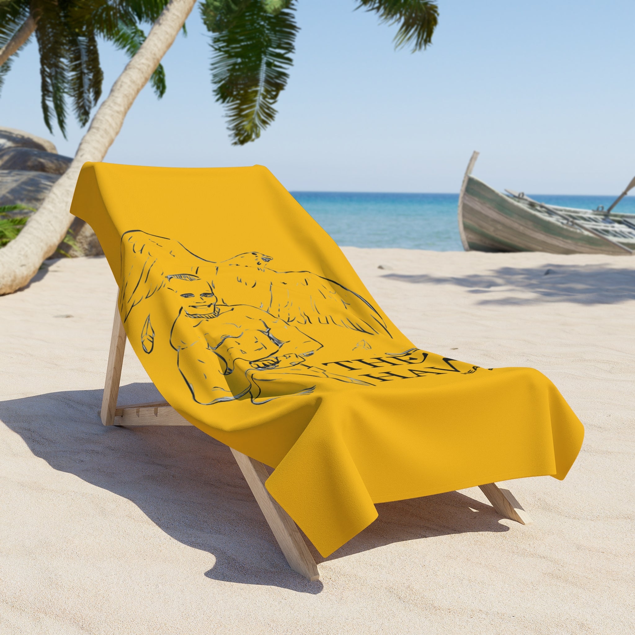 THE HAWK Beach Towel (Gold)