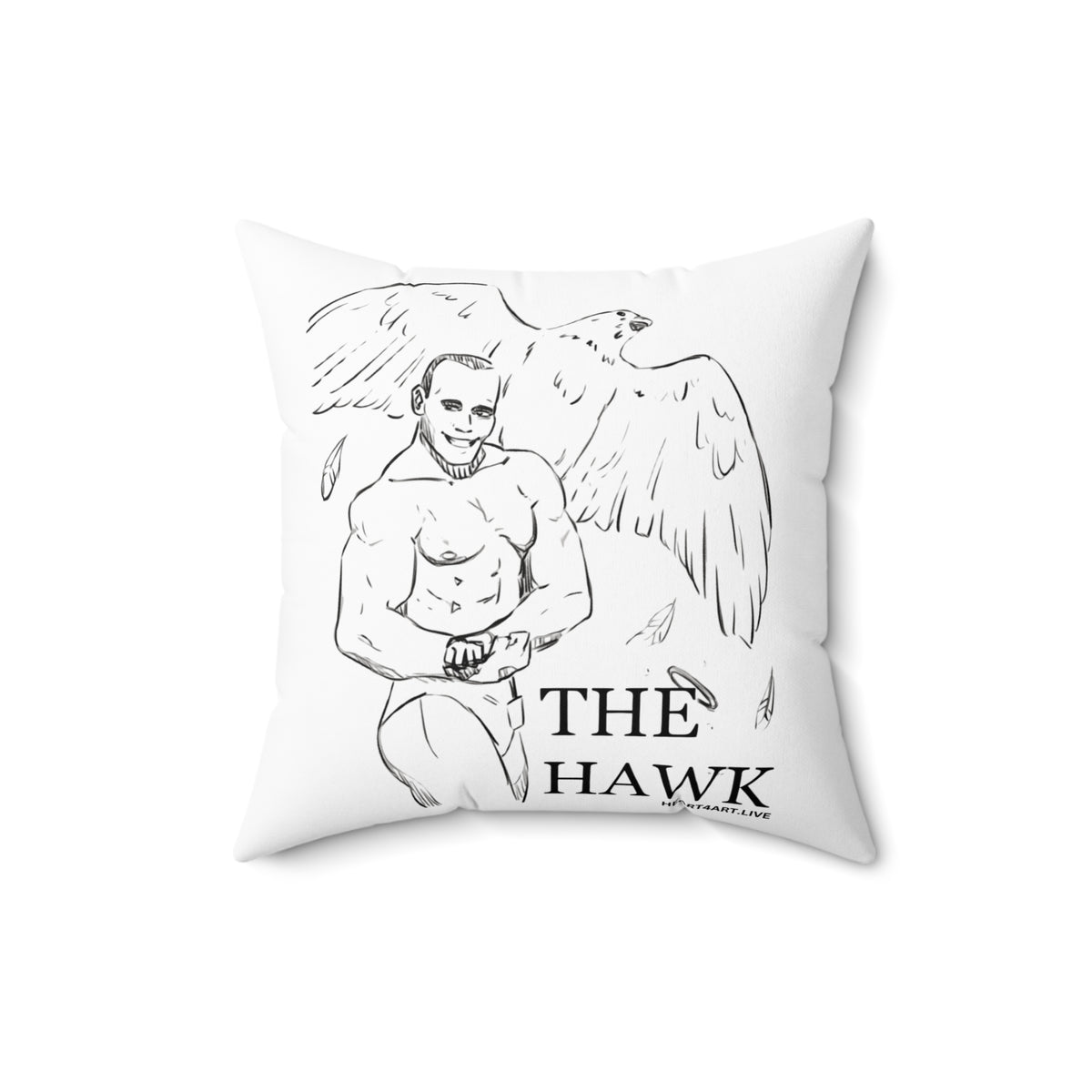 THE HAWK Spun Polyester Square Pillow