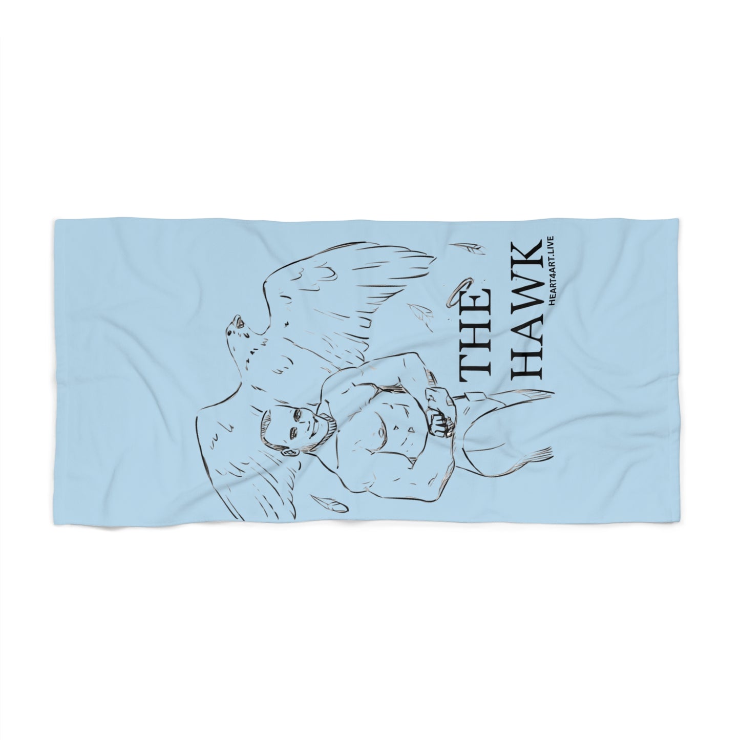 THE HAWK Beach Towel (Light Blue)