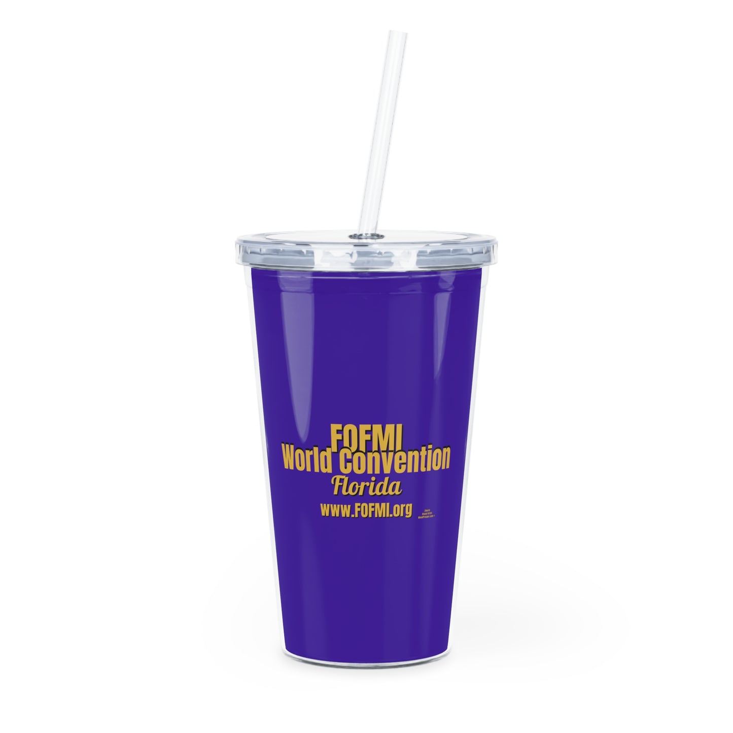 FOFMI WORLD CONVENTION Plastic Tumbler with Straw