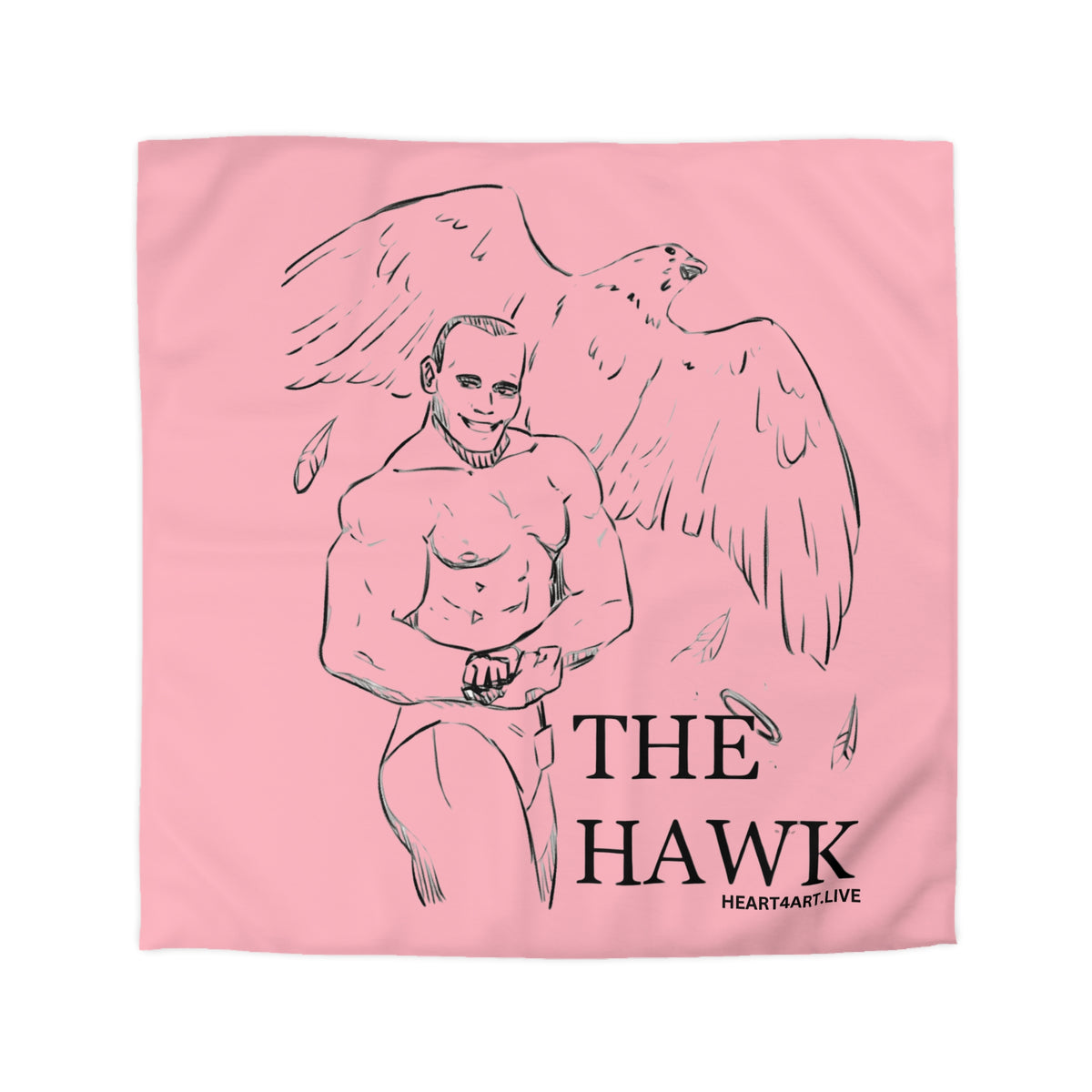 THE HAWK Microfiber Duvet Cover (Light Pink)