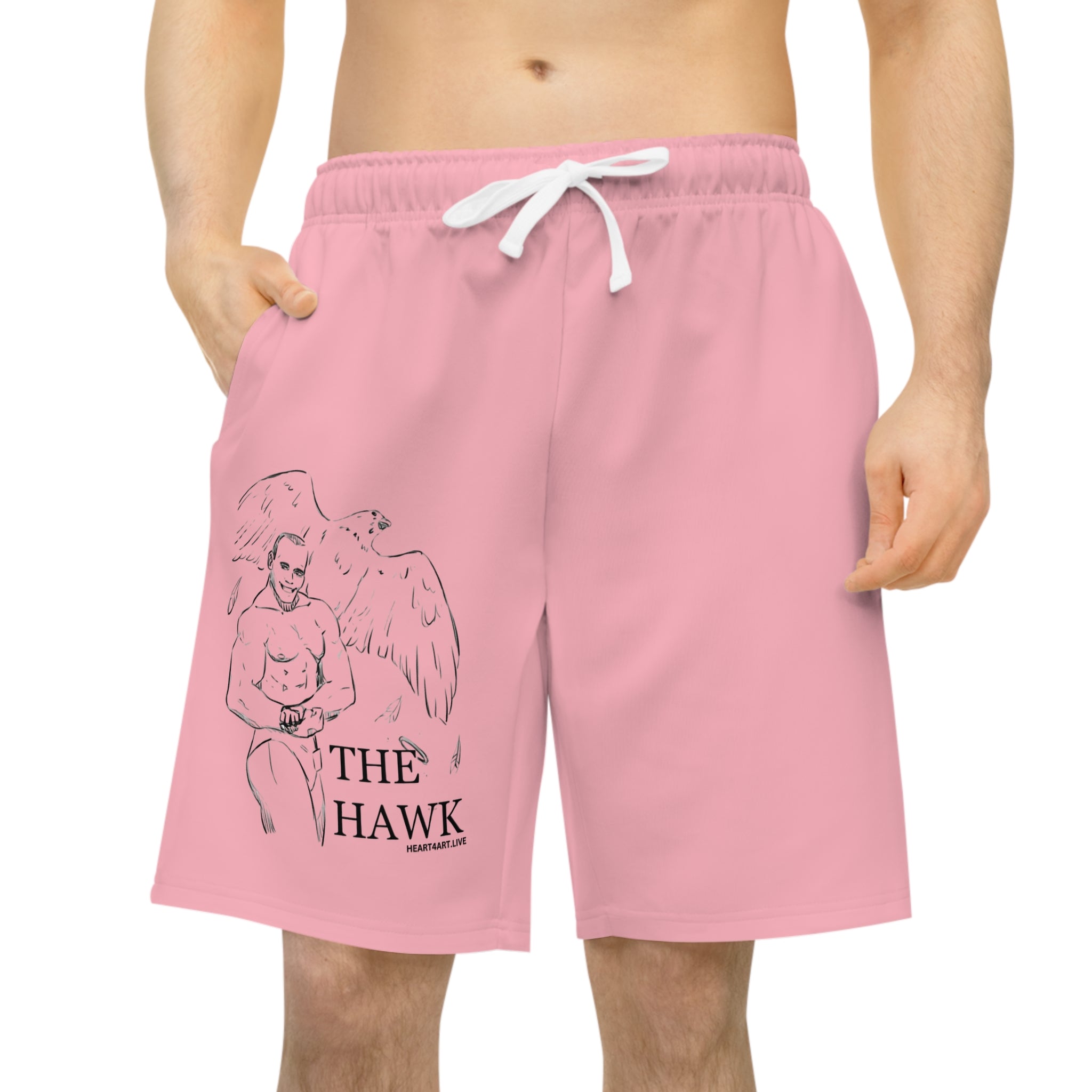 THE HAWK Athletic Long Shorts (Light Pink)