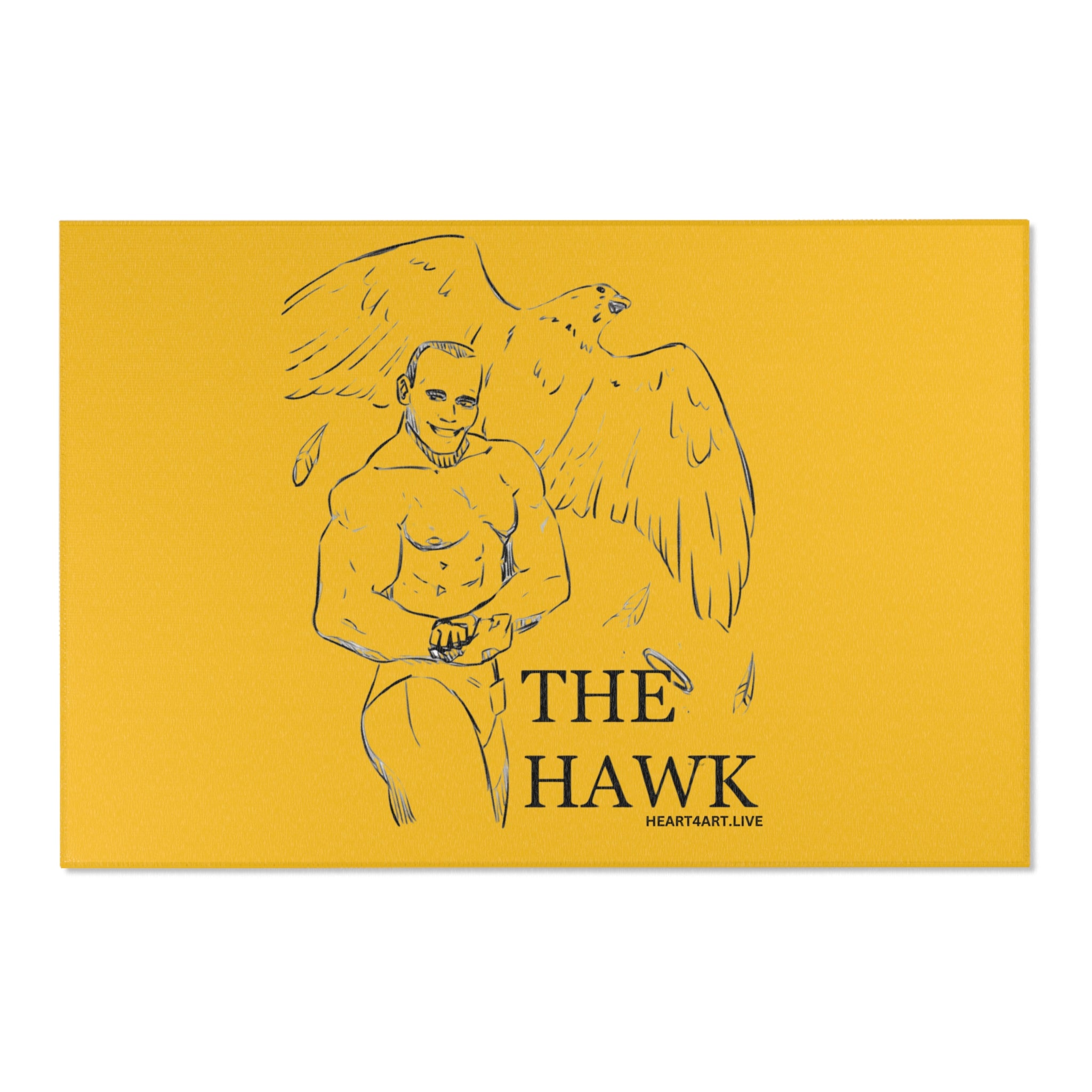 THE HAWK Area Rugs (Gold)