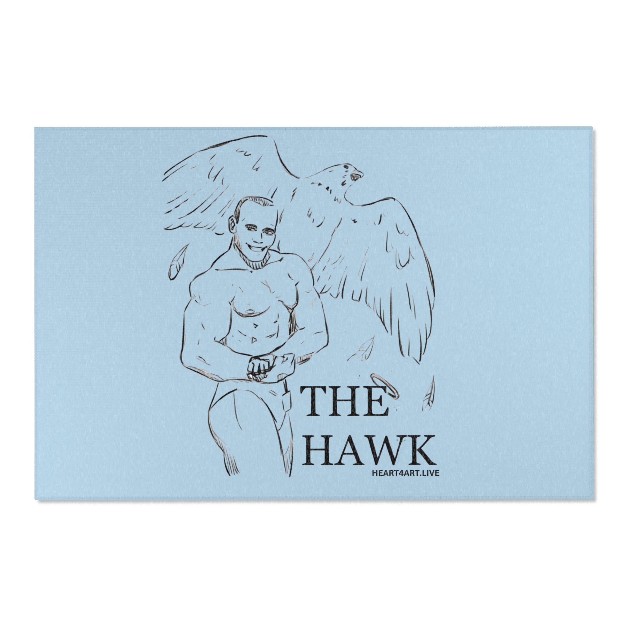 THE HAWK Area Rugs (Light Blue)