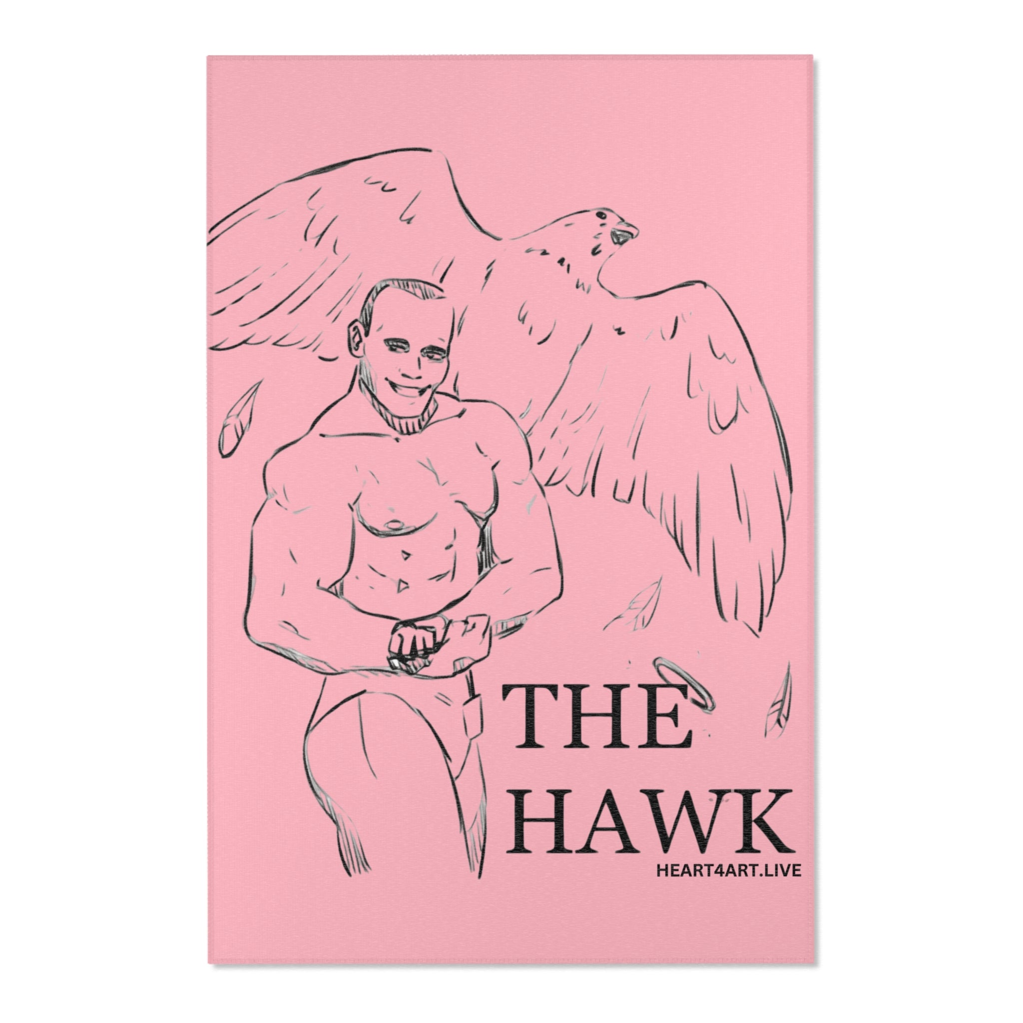 THE HAWK Area Rugs (Light Pink)