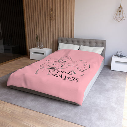 THE HAWK Microfiber Duvet Cover (Light Pink)