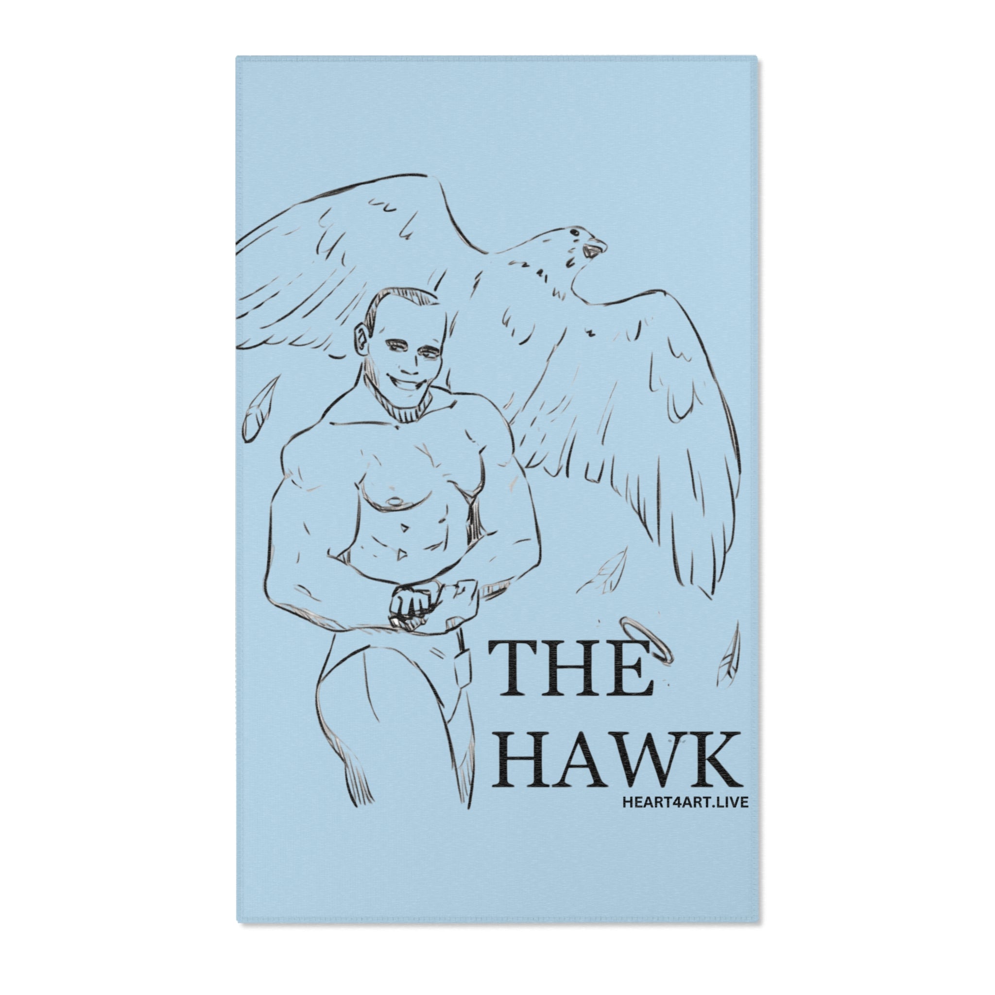 THE HAWK Area Rugs (Light Blue)