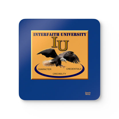 Interfaith University Corkwood Coaster Set (Blue)