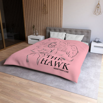 THE HAWK Microfiber Duvet Cover (Light Pink)