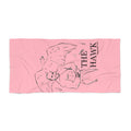 THE HAWK Beach Towel (Light Pink)