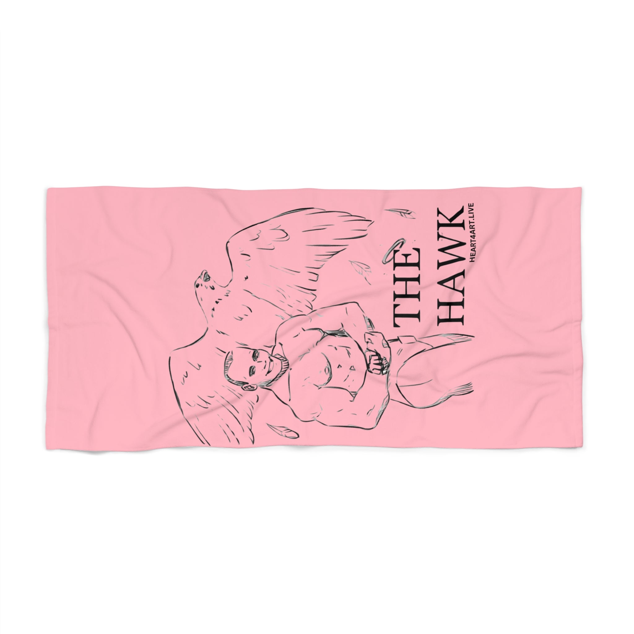 THE HAWK Beach Towel (Light Pink)