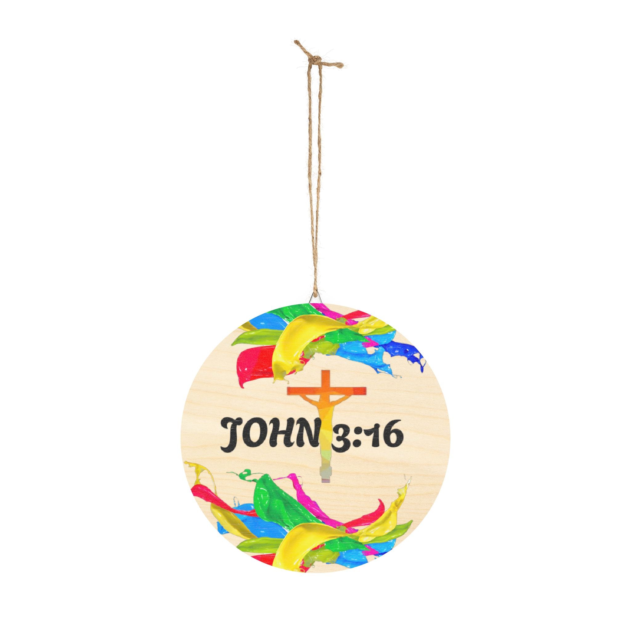 JOHN 3:16 Colorful Wood Signs