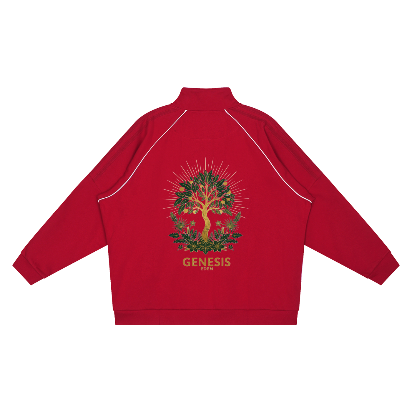 THE GENESIS COLLECTION: THE GARDEN Unisex Reflection Striped Raglan Sleeve  Jacket