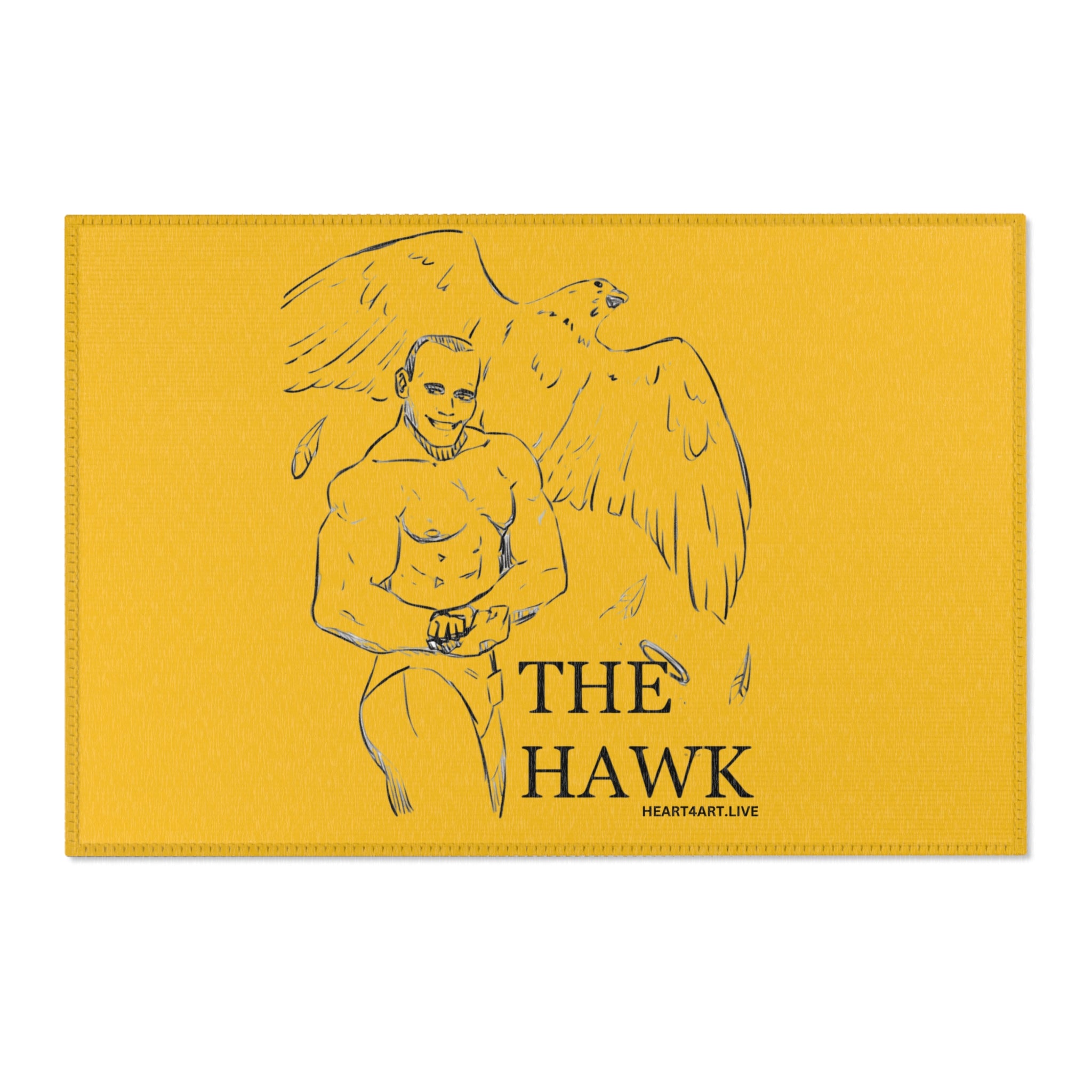 THE HAWK Area Rugs (Gold)