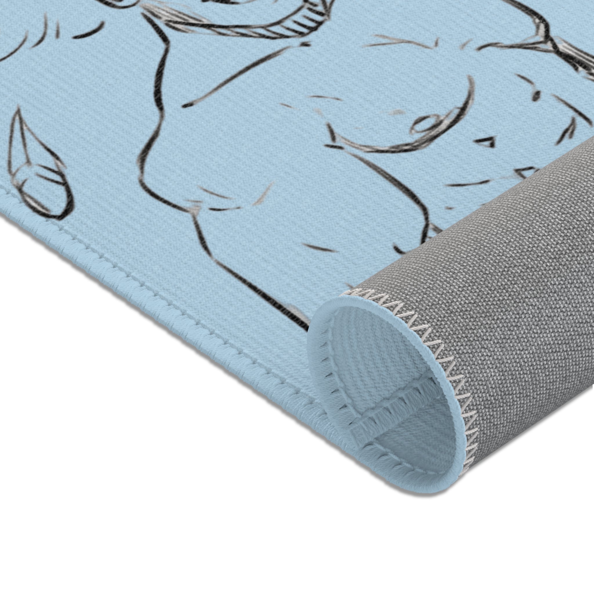 THE HAWK Area Rugs (Light Blue)