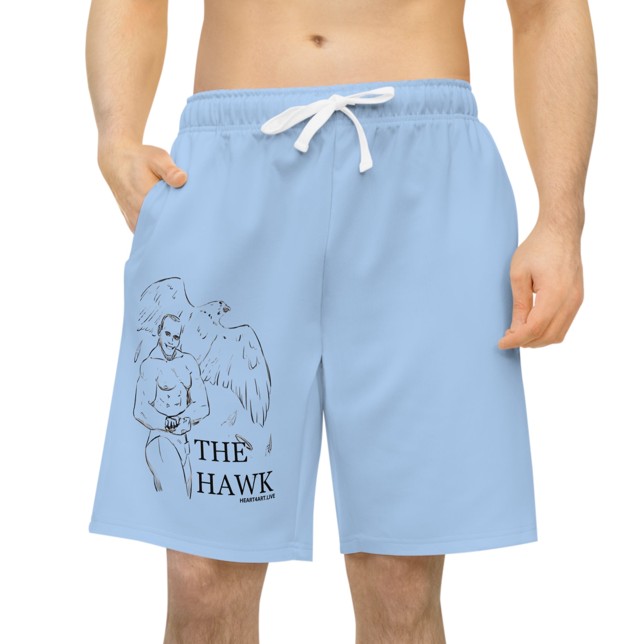 THE HAWK Athletic Long Shorts (Light Blue)