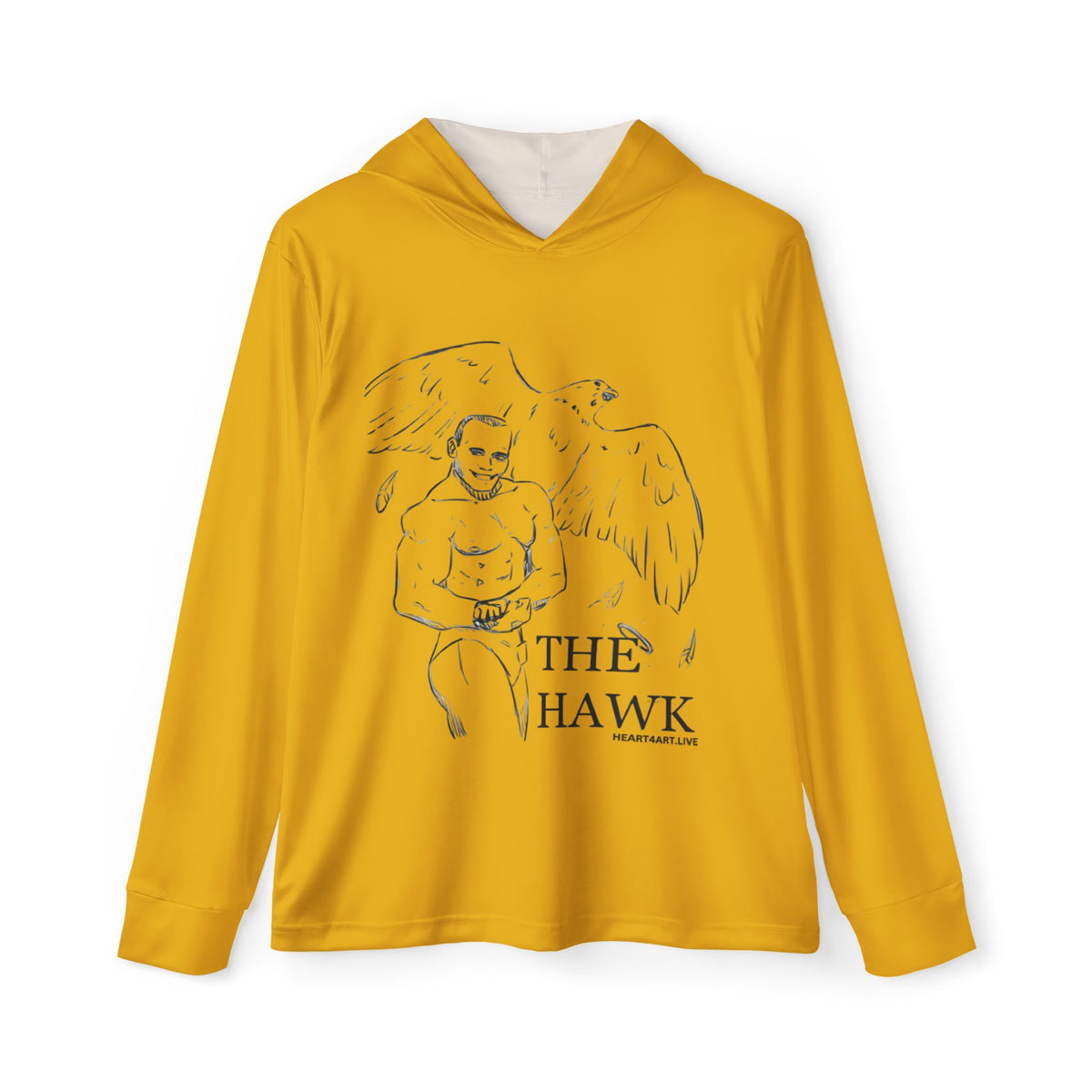 THE HAWK Men's Sports Warmup Hoodie (AOP) Gold
