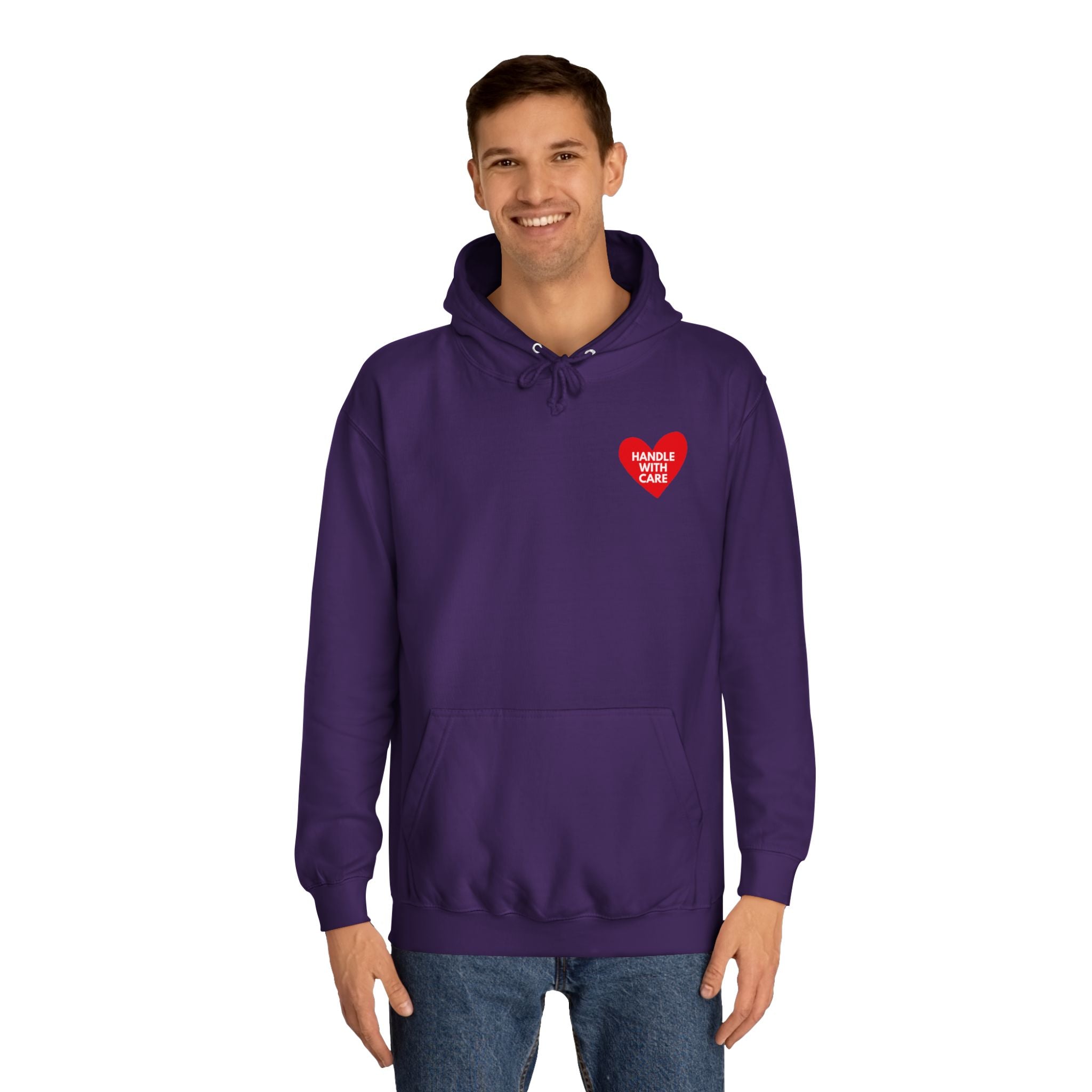 HANDLE WITH CARE Unisex College Hoodie