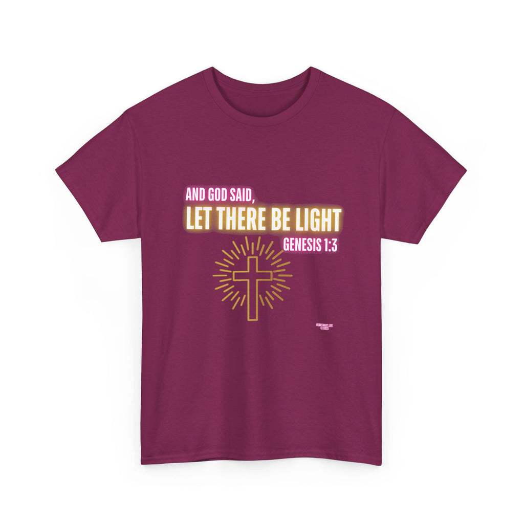 Let There Be Light! Christian Unisex Heavy Cotton Tee