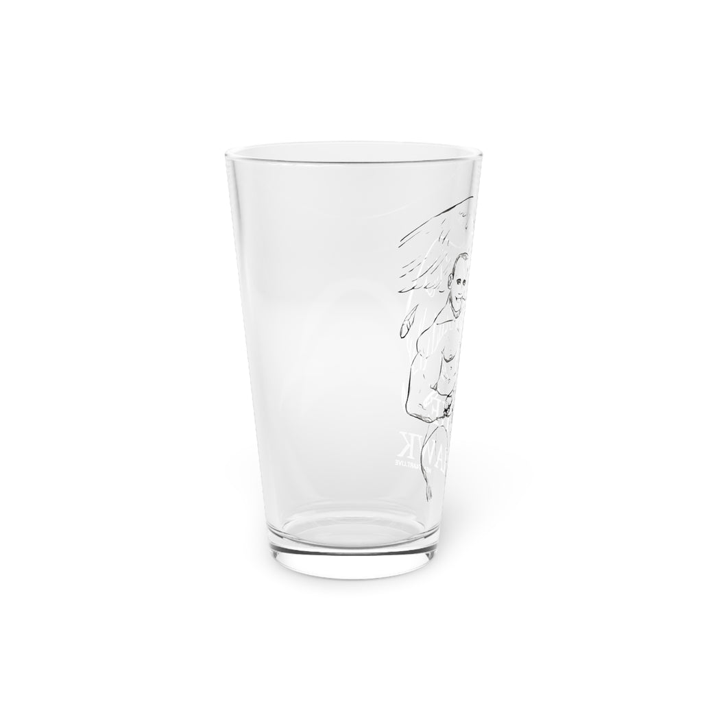 THE HAWK Pint Glass, 16oz