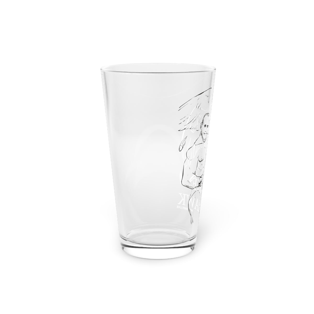 THE HAWK Pint Glass, 16oz