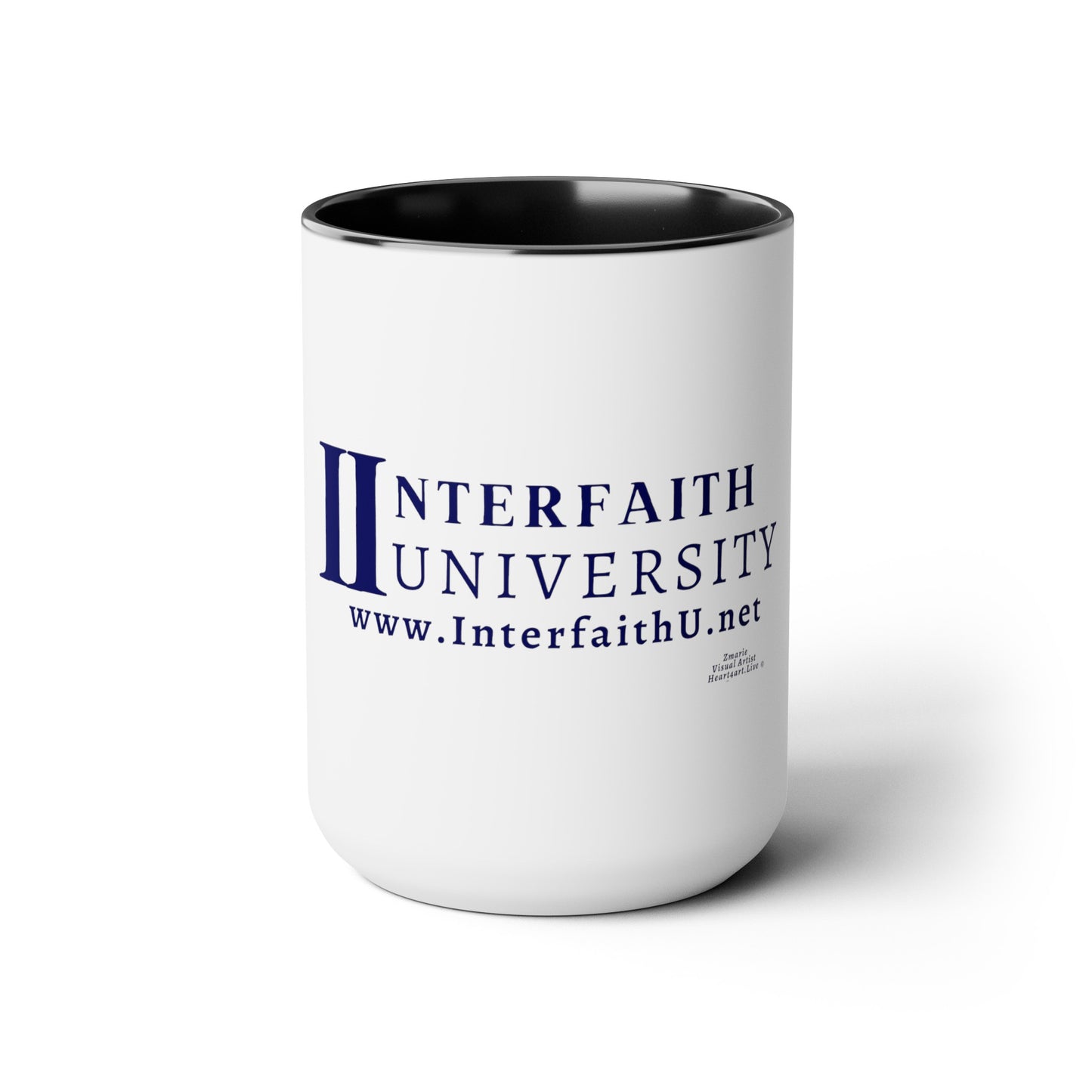 Interfaith University Two-Tone Coffee Mugs, 15oz