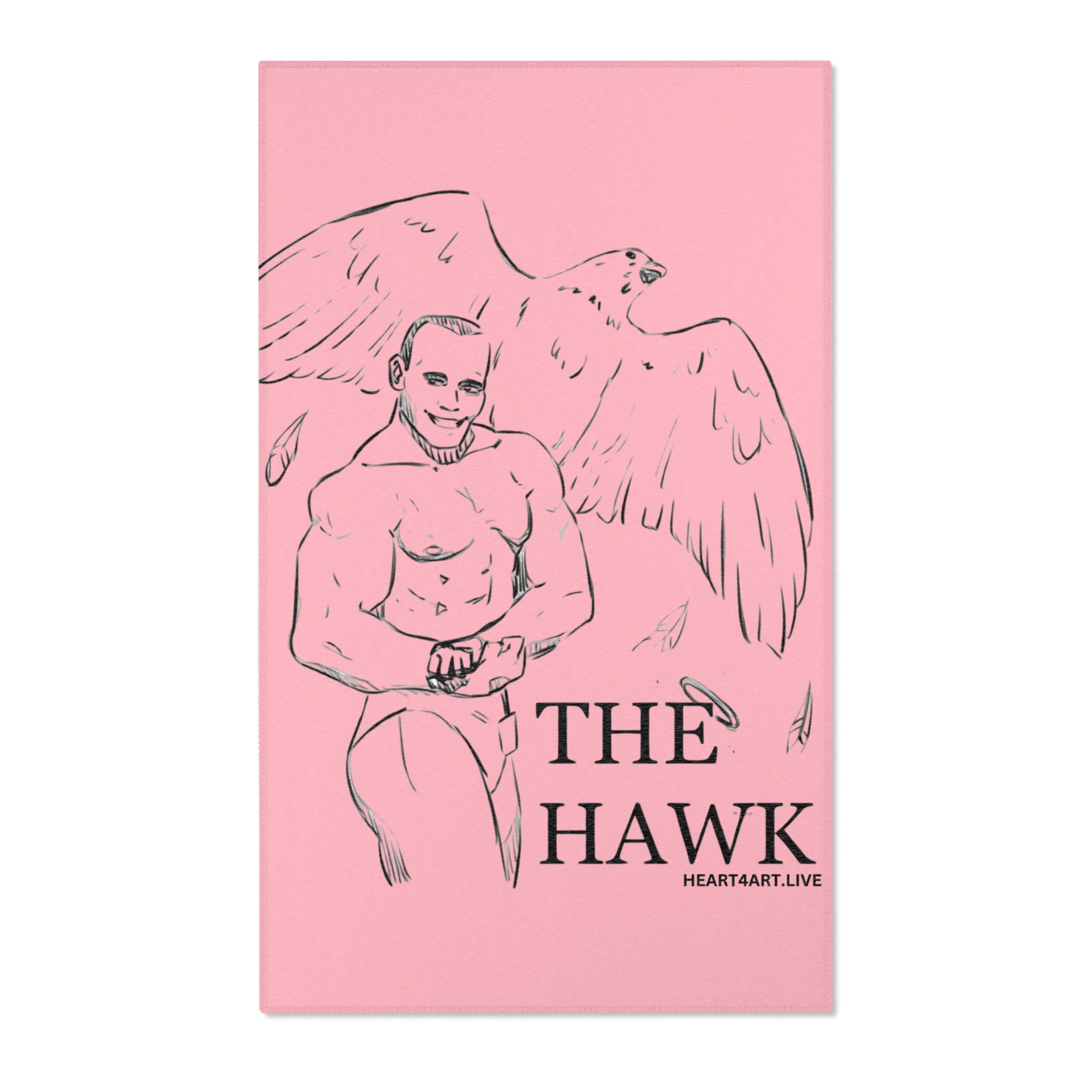 THE HAWK Area Rugs (Light Pink)