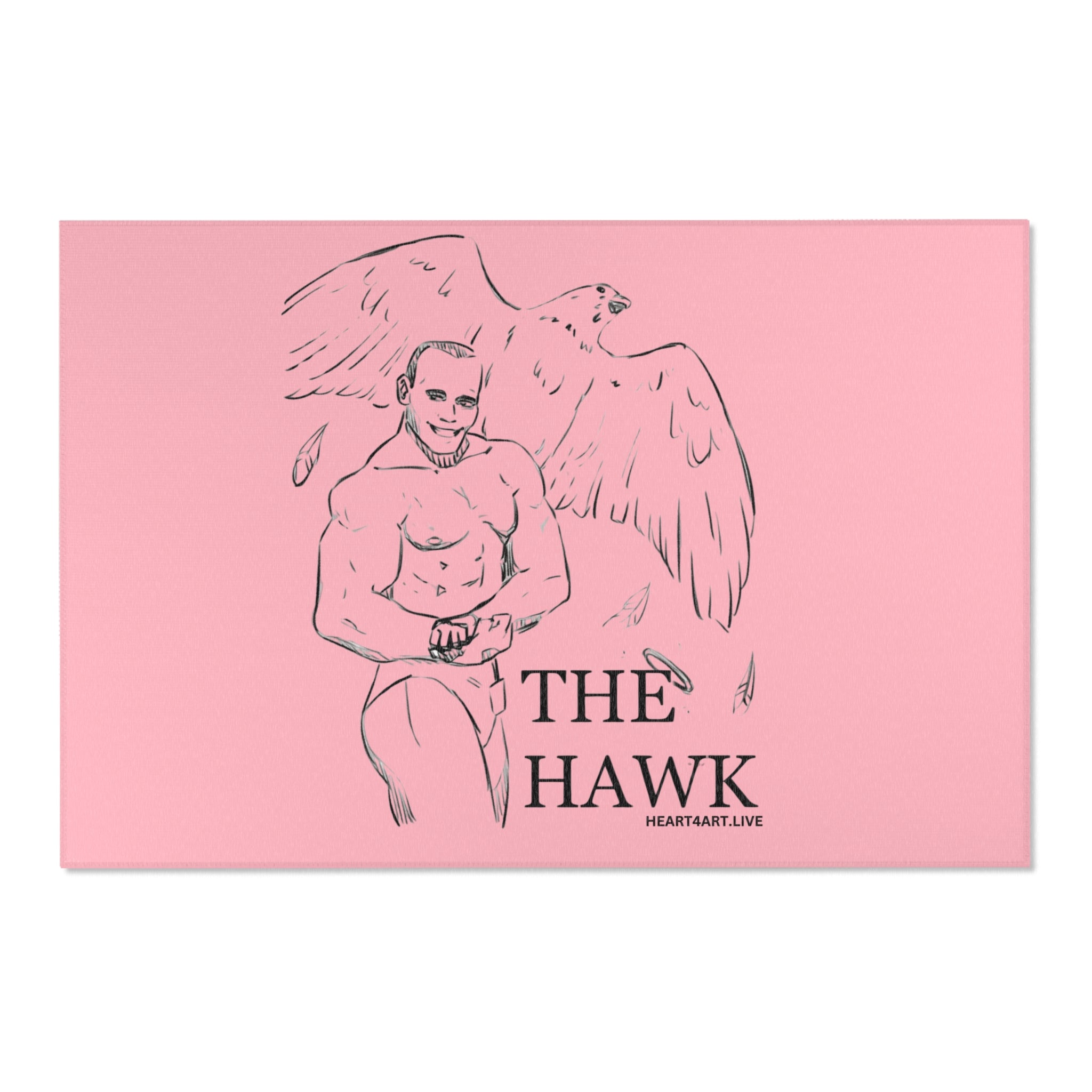 THE HAWK Area Rugs (Light Pink)