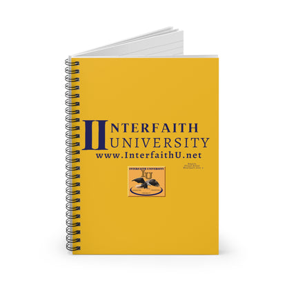 Interfaith University Spiral Notebook - Ruled Line (Gold)
