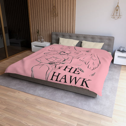 THE HAWK Microfiber Duvet Cover (Light Pink)