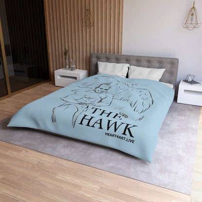 THE HAWK Microfiber Duvet Cover (Light Blue)