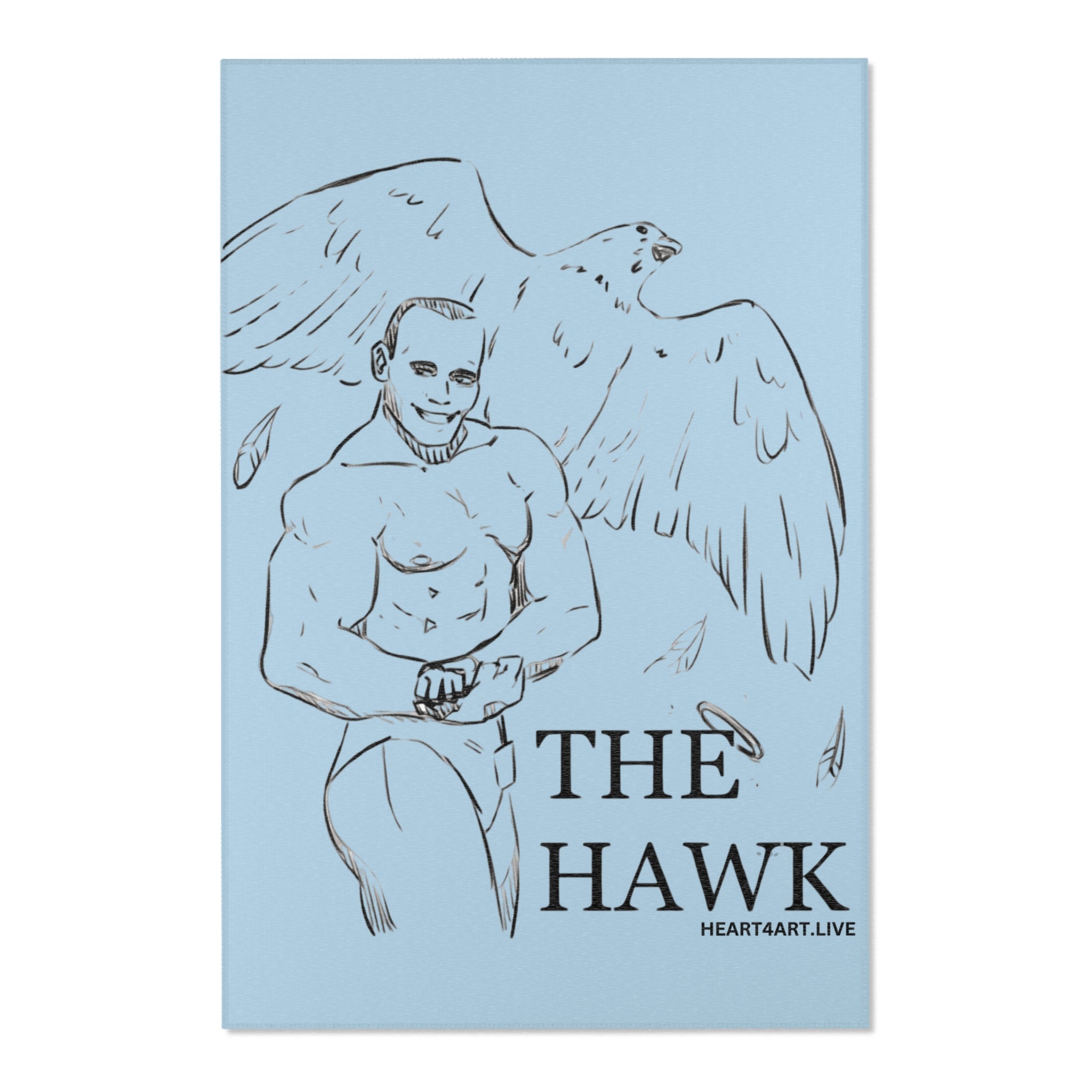 THE HAWK Area Rugs (Light Blue)