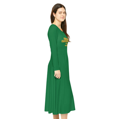 FOFMI WORLD CONVENTION 2023 Women's Long Sleeve Dress (Green)