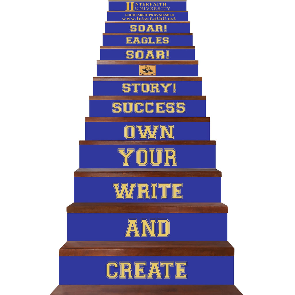 Interfaith University 13Pcs Stairs Stickers