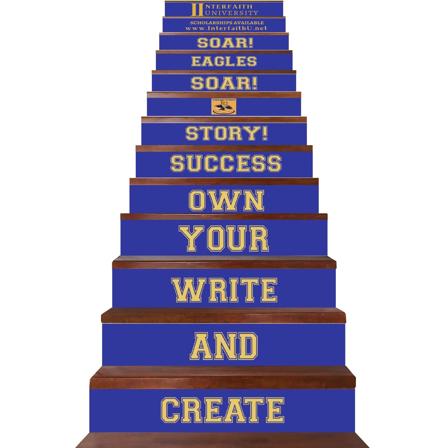 Interfaith University 13Pcs Stairs Stickers