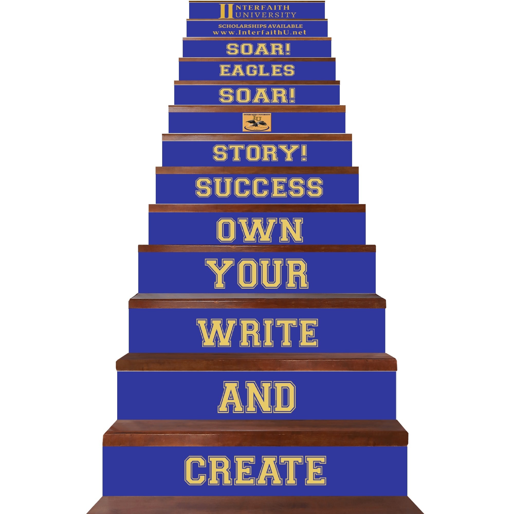 Interfaith University 13Pcs Stairs Stickers