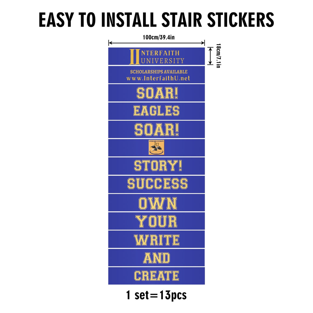 Interfaith University 13Pcs Stairs Stickers