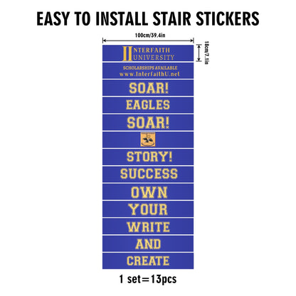 Interfaith University 13Pcs Stairs Stickers