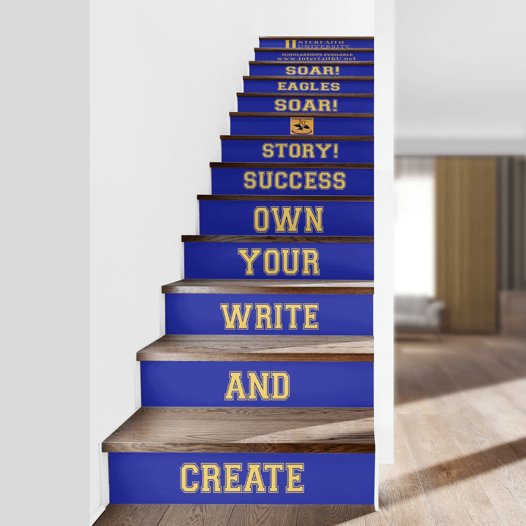 Interfaith University 13Pcs Stairs Stickers