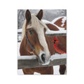 Horse and Cardinal Polyester Canvas