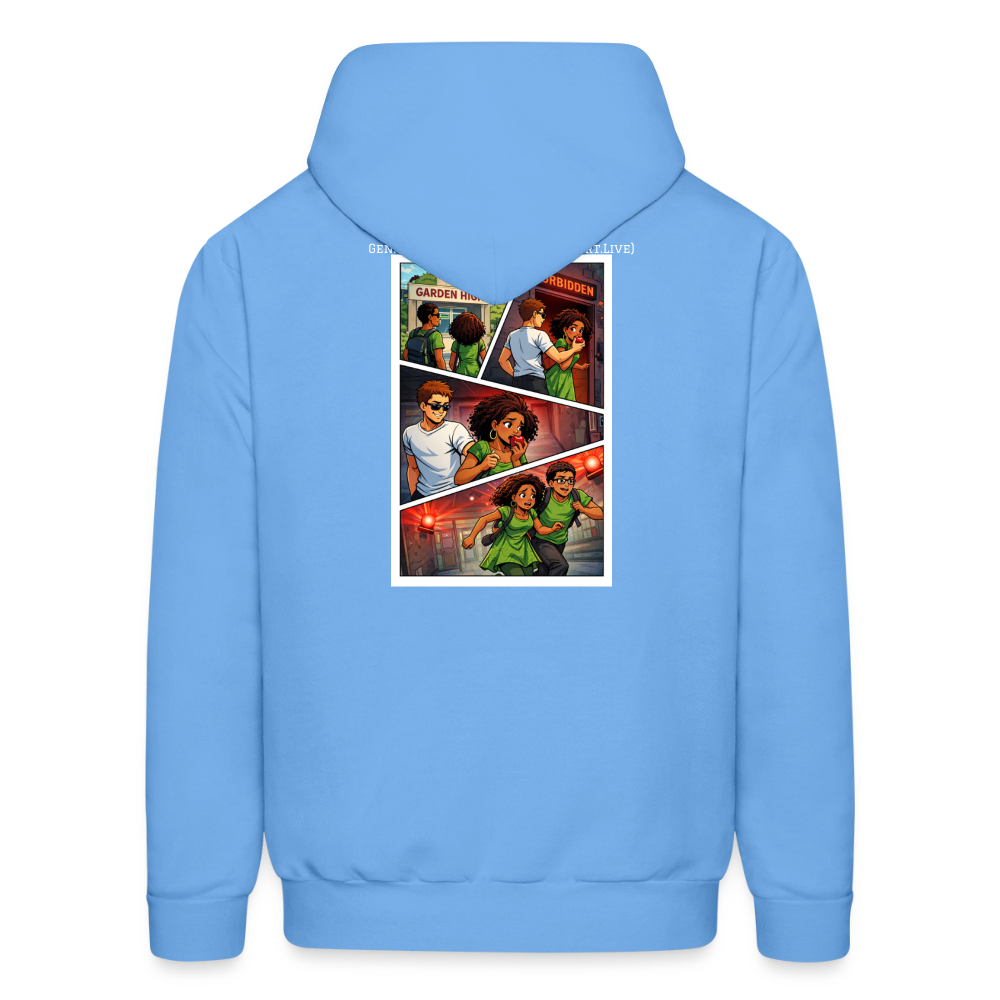 WORD TO THE STREET BIBLE ANIME Men's Hoodie - carolina blue