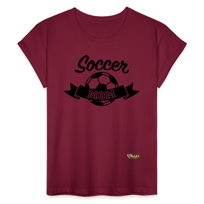 Soccer Mom Women's Relaxed Fit T-Shirt - burgundy