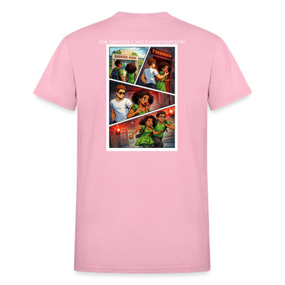 ADAM AND EVE (GENESIS CHAPTERS 1-3 COMIC STYLE ildan Ultra Cotton Adult T-Shirt - light pink