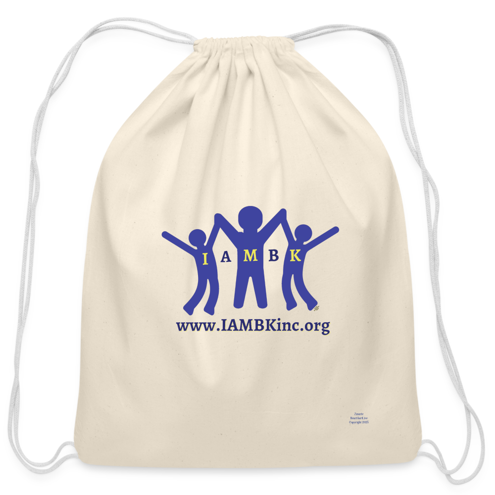 IAMBK Cotton Drawstring Bag - natural