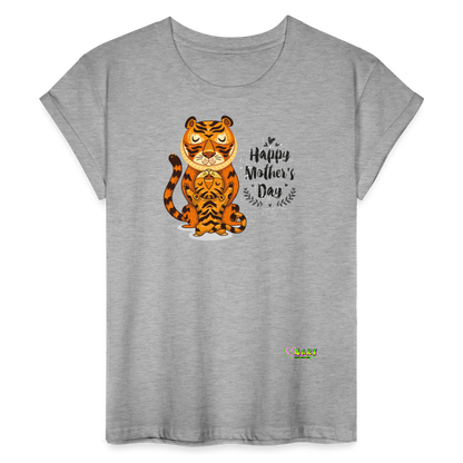Happy Mother's Day- Tiger (Women's Relaxed Fit T-Shirt) - heather gray